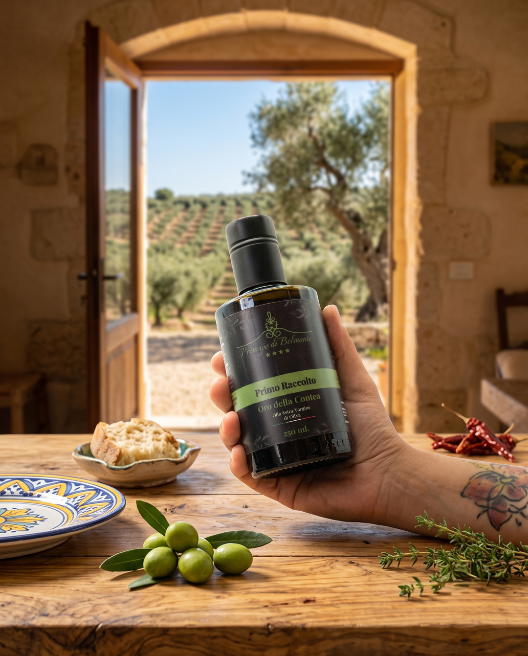 Oro della Contea Olio EVO 250 ml "PRIMO RACCOLTO" - immagine 5